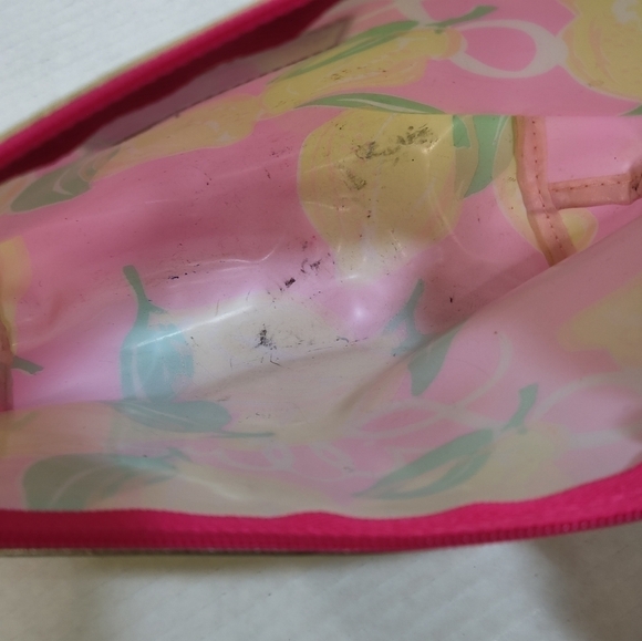 LILLY PULITZER Pink Lemon Estee Lauder Make Up Case - Picture 6 of 7